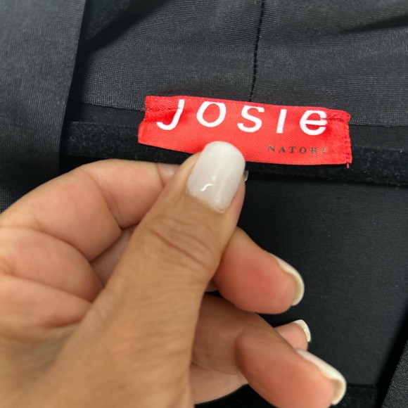 Josie For Natori Robe Black Satin Waist Tied Size XS - Picture 2 of 12